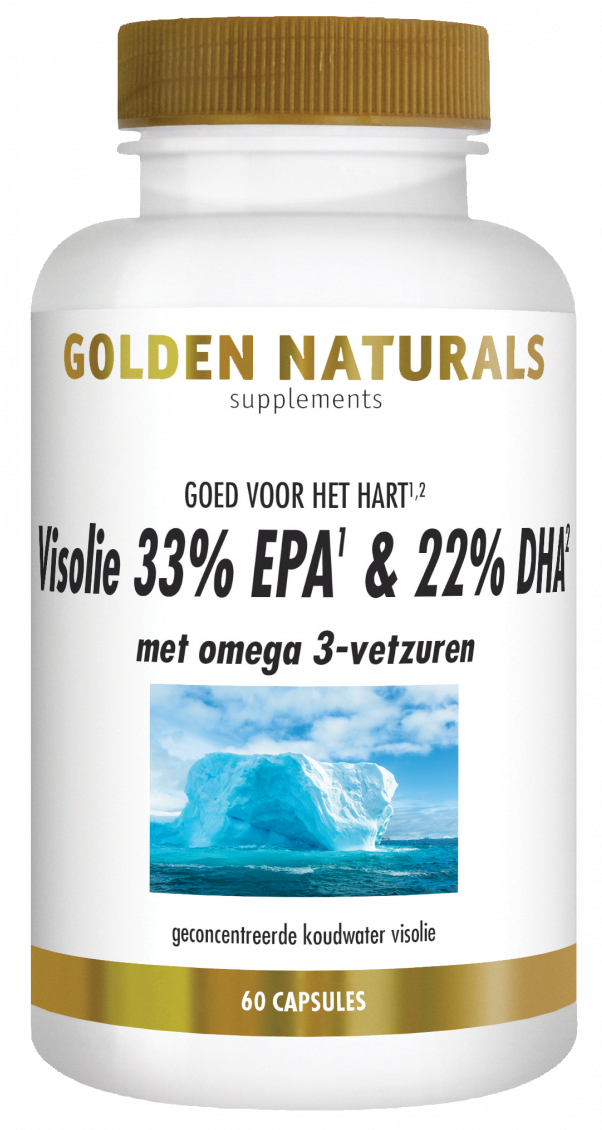 Golden Naturals Visolie 33% EPA & 22% DHA Capsules - 8718164647918