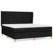 VidaXL Boxspringbed met matras, stof, zwart, 180x200 cm