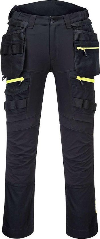 Portwest DX440 Stretch Werkbroek - Zwart/Kobaltblauw/Antraciet - Maat 52