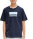 JACK&JONES T-shirt JCOFUSION DOTS PRINT TEE SS CN SN JNR - bleu foncé - taille 164