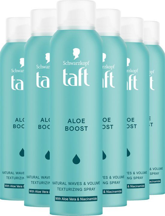 Schwarzkopf Taft Aloe Boost Texturizing Haarlak - Haarstyling - Aloe Vera - Volume - Alle Haartypes - Voordeelverpakking - 6 x 150 ml