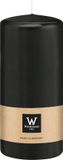 Wiedemann Bougie cylindrique/bougie pilier - Noir - 15 x 7 cm - 63 heures de combustion