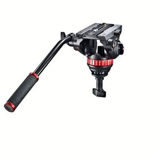 Manfrotto Pro Video Statiefkop - Zwart/Rood - Aluminium - Universal