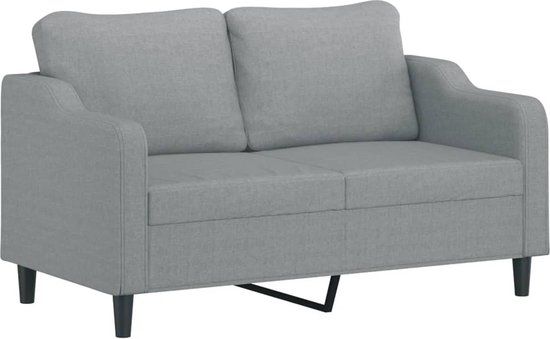 vidaXL Tweezitsbank 140 cm stof lichtgrijs