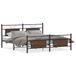 vidaXL Bedframe Metaal Bruin Eiken 160x200 cm