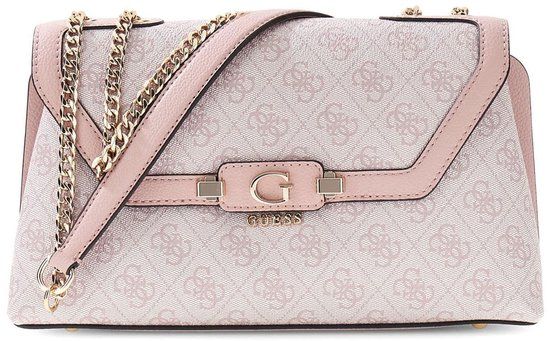 GUESS Lindsey Convertible Xbody Flap Coal Logo Schoudertas Handtas Donkergrijs