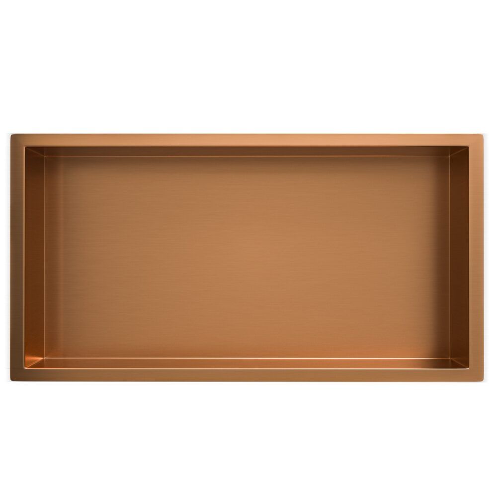 Wiesbaden inbouwnis - 30x60x10 - geborsteld koper
