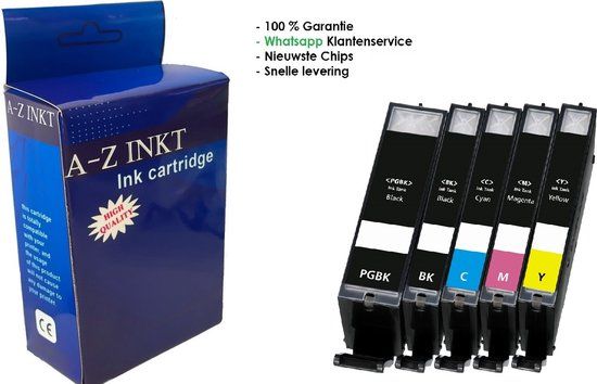 AtotZinkt Multipack voor Canon GI-550XL / CLI-551XL Cartridges - 5 stuks