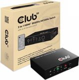 Club 3D 3 naar 1 HDMI™ 8K60Hz/4K120Hz Switch