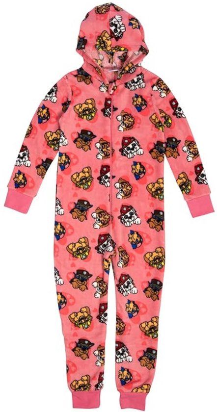 4KidsOnly Paw Patrol Coral-Fleece Onesie - Maat 110/116 - Polyester - Roze