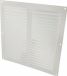 AMIG Ventilatierooster/muurrooster - 250 x 250mm - aluminium - wit - schoepenrooster