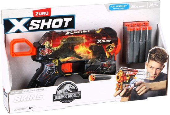X-Shot Skins Flux Jurassic 8 pijltjes - Speelgoedblaster
