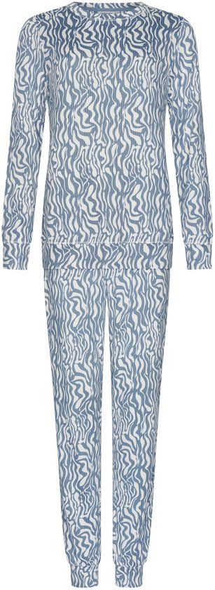 Pastunette - Blue Mirage Zebra Print Fleece Pyjama - Size 38
