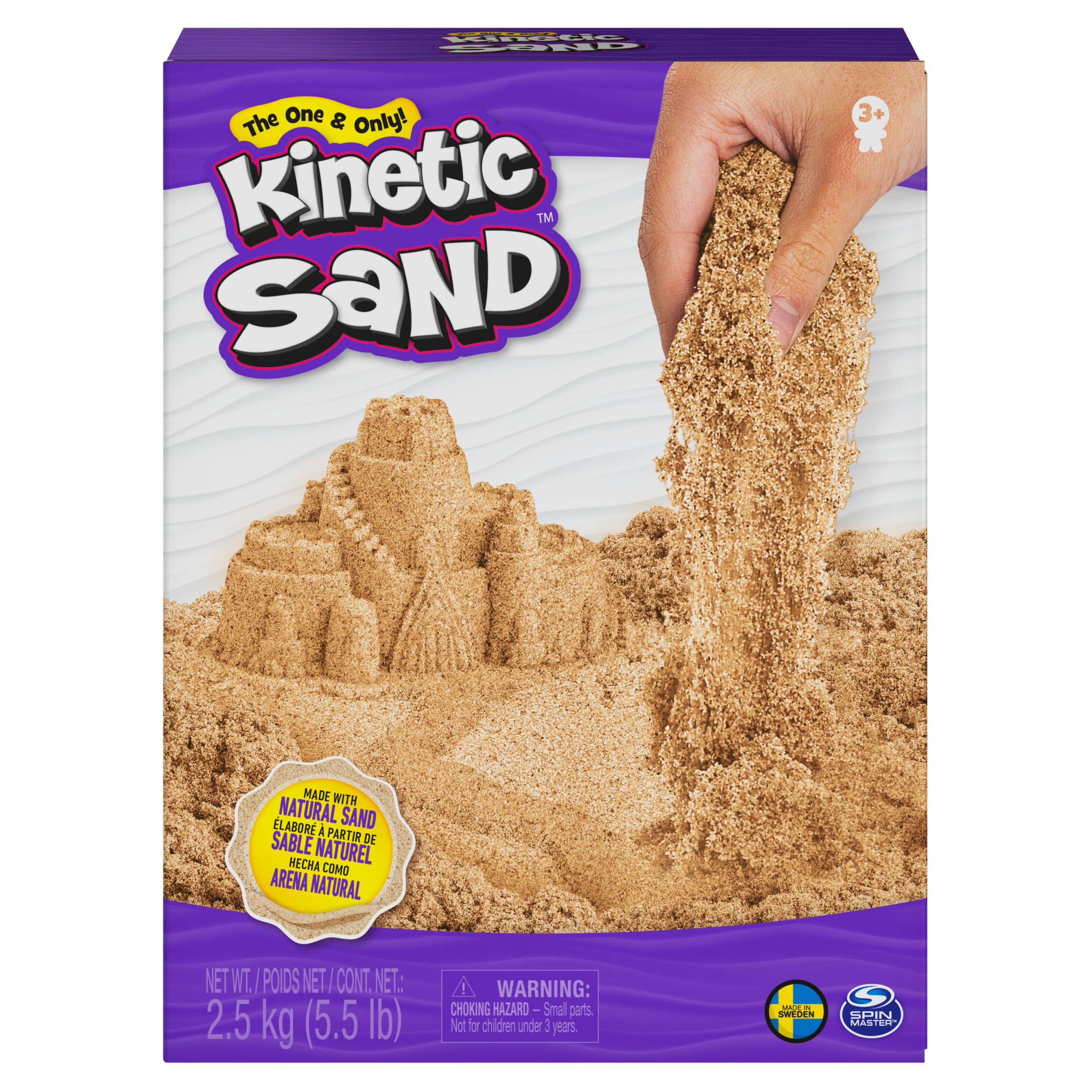 Kinetic Sand 2.5 kg - Natural Sand - Sensory Toy - Ages 3+