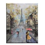 Homemania Eiffeltoren en landschappen voor woonkamer, slaapkamer, meerkleurig, 45 x 3 x 70 cm, HM20KNV45 x 70 – 11, polyester, hout