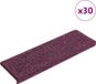 vidaXL - Tapis d'escalier - 30 pièces - 65x21x4 cm - Violet foncé - Bord rectangulaire