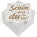 HEKU 22-30243-204: 100 servetten, 3-laags, Schön DASS du da bist Gold/wit