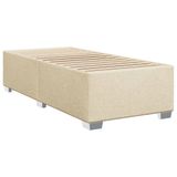 vidaXL Boxspring met matras stof crèmekleurig 120x200 cm