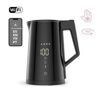 AENO EK7S Smart Electric Kettle - 1.7L - Temperature Control - Wi-Fi & Touchscreen - Black