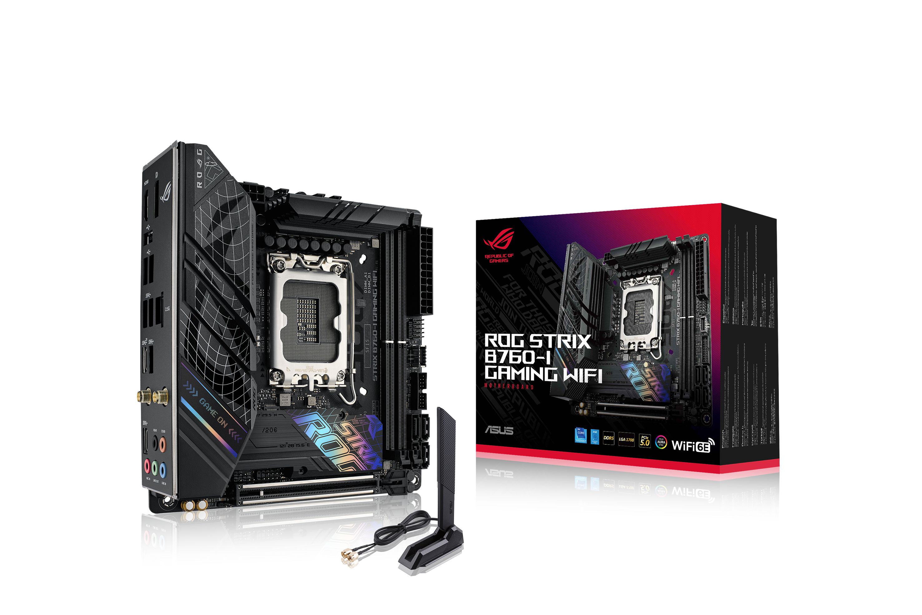 ASUS ROG STRIX B760-I GAMING WIFI Intel B760 LGA 1700 mini ITX Motherboard