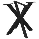 vidaXL Pied de table Spider Acier Noir 85x85x(72-73) cm