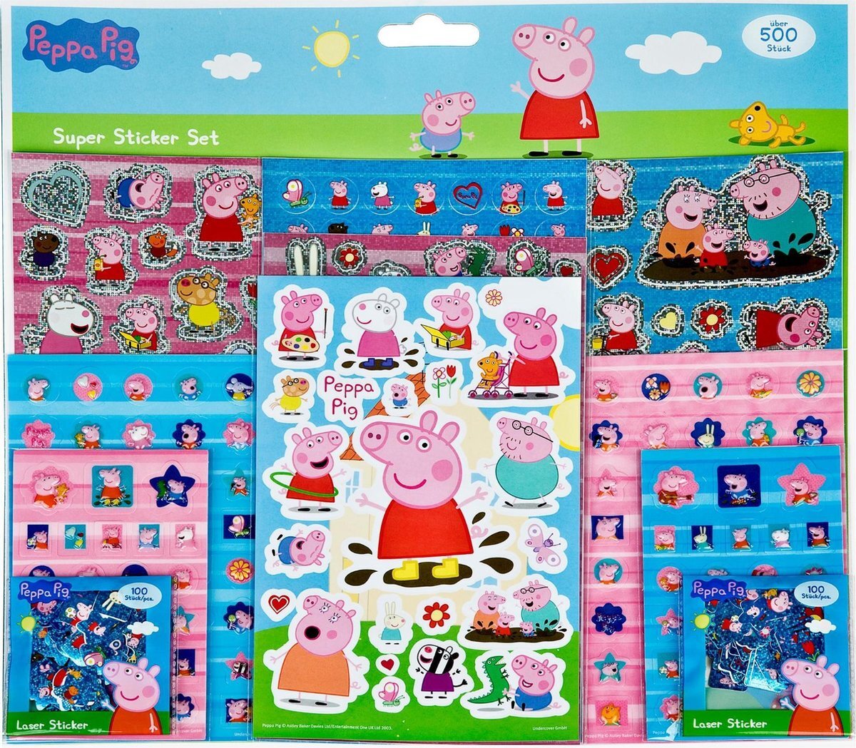 Undercover Peppa Pig +500 delige stickerset