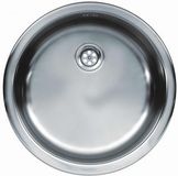 Plieger Spoelbak RVS Rond met Stop