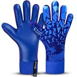 EFAH SPORTS Keepershandschoenen voor Kinderen, Jongens, Jongeren, met Beschermende Handpalmen en Sterke Grip voor Professionele Training (Blauw, Maat 6, 13-15 Jaar Oud, Tweehandig)