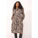 Plus Basics Plus Size A-lijn jurk met smockwerk en print - donkerblauw/beige