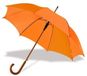 Merkloos / Sans marque L-Shop-Team Nederland B.V. Oranje basic paraplu 103 cm diameter met houten handvat