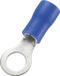 TRU COMPONENTS 1572136 Ringkabelschoen Dwarsdoorsnede (max.): 2.50 mm² Schachtdiameter: 5.2 mm Deels geïsoleerd Blauw 100 stuk(s)