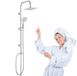 Kuchinox ONDO - Ensemble de douche de pluie - Carré - Chrome - Avec système anticalcaire