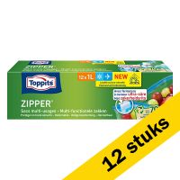 Aanbieding: Toppits Multi functionele Zipper zakjes - 1 liter - 12 x 12 zakjes