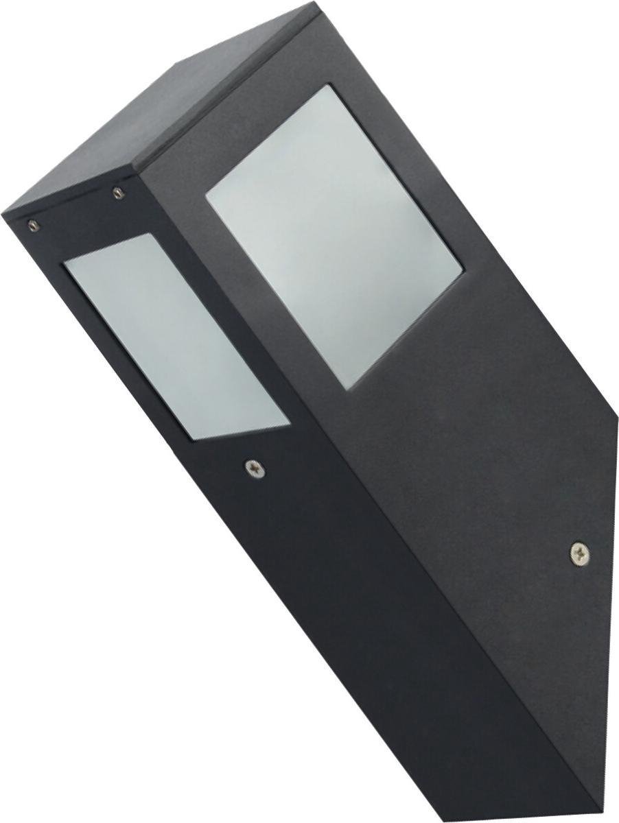 Qualu LED Tuinverlichting - Buitenlamp - Kavy 1 - Wand - Aluminium Mat Zwart - E27 - Vierkant