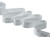 Furlanis - Satijnlint boetiek mesjes met gelamineerde zeefdruk en elegant decor Vrolijk Kerstfeest - zilver, 25 mm x 10 m