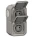 LEGRAND - IP55 waterdicht stopcontact met plexo aarde - stopcontact 2P+T 16A compleet met klep - voor installatie in opbouw - verticale montage - gemaakt in Frankrijk - grijs