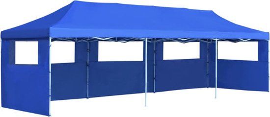 vidaXL Pop-up Vouwtent - 3x9 m - Blauw - Inklapbaar