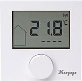 Kopp Digitale draadloze kamerthermostaat voor vloerverwarming, kleur: zuiver wit, 4-pack, 831003054