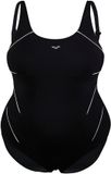 Arena Dames zwempak uit 1 stuk Jewel Plus Zwart/Wit 3XL