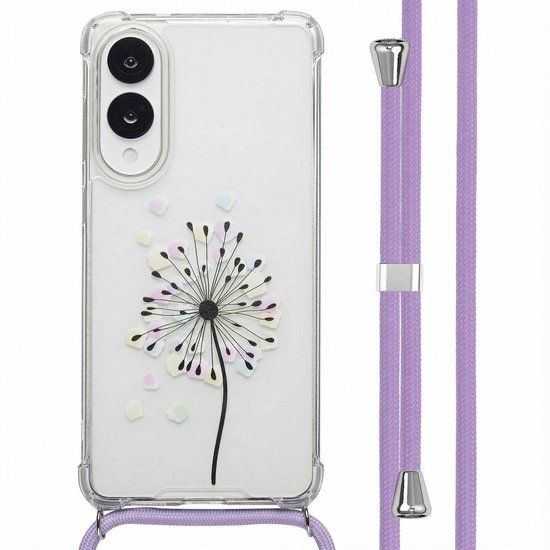 imoshion Hoesje - Geschikt voor Samsung Galaxy S25 Edge - Design Hoesje met Koord - Sandstone Dandelion