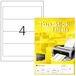 TopStick 8413 ruge etiketten A4 kort/ras (192 x 61 mm, 25 velles, papier, mat) zelfklevend, bedrukbaar, permanent zelfklevende mapetikettes, 100 etiketten voor printer, wit