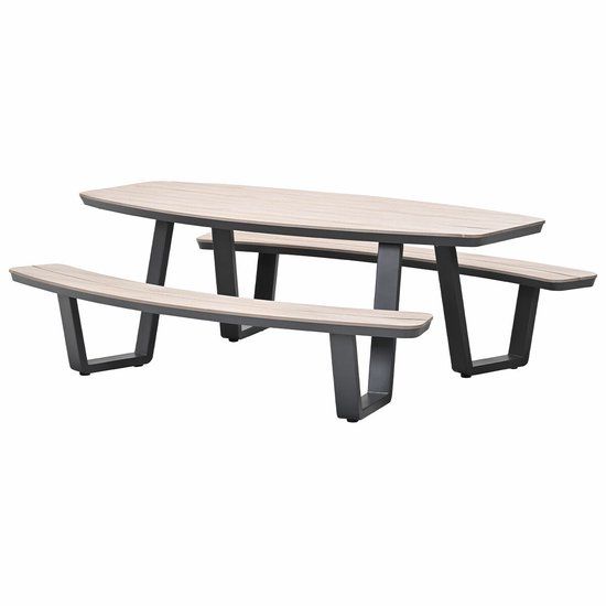 Garden Impressions Sarria Oval Picnic Set 220 x 193 - Dark Grey