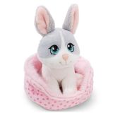 NICI Knuffel Haas in Mandje, 12 cm - 63324