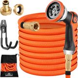 Gardebruk Tuinslang Flexibel - 15m 1/2" 3/4" Inch Wandmontage - Oranje