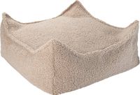 Wigiwama Pouf carré en teddy - 80x70x50cm - Biscuit