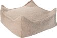 Wigiwama Pouf carré en teddy - 80x70x50cm - Biscuit
