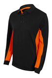 Velilla Polo met lange mouwen V5514 Zwart/Oranje Katoen M