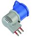 Elektrialine 80958 netstekker Italiaanse grote 16 A stekker industrie IEC met deksel geschikt voor campers, camping, caravan, boot, bouwplaats grijs