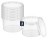 BenBow Seau avec couvercle 0,5L x5 Transparent