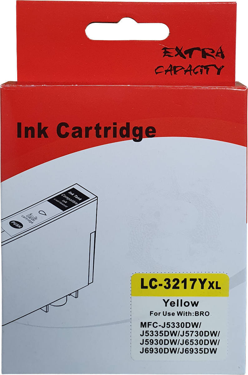 Huismerk Brother LC-3217Y cartridge geel